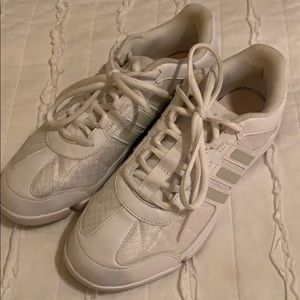 Adidas white cheer shoes
